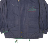 LIBERTY Mens Blue & Green Cotton Blend Zip Jacket XL Casual Outdoor Lightweight