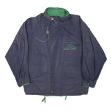 LIBERTY Mens Blue & Green Cotton Blend Zip Jacket XL Casual Outdoor Lightweight