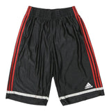 ADIDAS Mens Shorts Black & Red Sports Casual L L W24 Polyester Blend