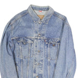 LEVI'S Mens Blue Denim Jacket M Cotton Blend Button Closure Classic Fit