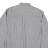 WOOLRICH Mens Grey Button-Down Cotton Blend Shirt L Casual Long Sleeve
