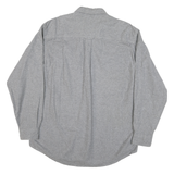 WOOLRICH Mens Grey Button-Down Cotton Blend Shirt L Casual Long Sleeve