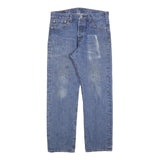 LEVI'S 501 Mens Jeans Blue Regular Straight Denim Medium W32 L27 Classic Button