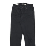 LEVI'S 724 Womens Jeans Black Slim Straight Denim Raw W26 L24 Distressed