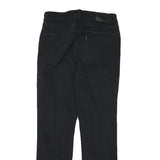 LEVI'S 724 Womens Jeans Black Slim Straight Denim Raw W26 L24 Distressed