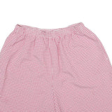 BON WORTH Womens Pink Checked Casual Shorts L W28 Lightweight Summer