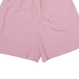 BON WORTH Womens Pink Checked Casual Shorts L W28 Lightweight Summer