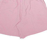 BON WORTH Womens Pink Checked Casual Shorts L W28 Lightweight Summer
