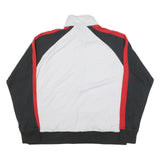 NIKE Mens White Black & Red Track Jacket XL Polyester Blend Zip Athletic