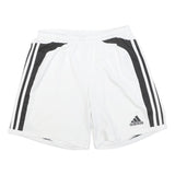 ADIDAS Mens White & Black Sports Casual Shorts M W26 Polyester Blend