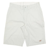 DICKIES Mens Shorts White Casual Regular L W36 Durable Cotton Blend Workwear
