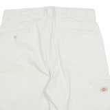 DICKIES Mens Shorts White Casual Regular L W36 Durable Cotton Blend Workwear