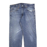 LEVI'S 505 Mens Jeans Blue Cotton Blend Regular Straight Medium W36 L32 Zip
