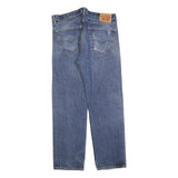 LEVI'S 505 Mens Jeans Blue Cotton Blend Regular Straight Medium W36 L32 Zip
