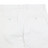 CHAMPION Mens Casual White Button Closure Cotton Blend Shorts XL W38 Logo