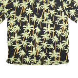 JOE MARLIN Mens Black & Green Palm Tree Print Shirt 2XL Casual Summer Holiday
