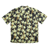 JOE MARLIN Mens Black & Green Palm Tree Print Shirt 2XL Casual Summer Holiday