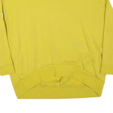 LEE Womens Yellow Cotton Blend Sweatshirt L Crew Neck Casual Pullover