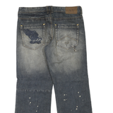 ARMANI EXCHANGE Mens Jeans Blue Regular Straight Denim Medium W34 L30 Distressed