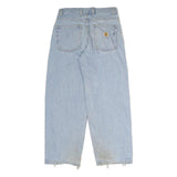 CARHARTT Mens Jeans Light Blue Regular Straight Denim W28 L26 Zip Casual Wear