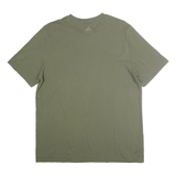 ADIDAS Mens Green Cotton T-Shirt L Short Sleeve Crew Neck Logo