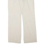 TWIK Womens Linen Cream Regular Fit Straight Leg Trousers W30 L32 Casual Summer