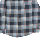 REDHEAD Mens Blue & Maroon Check Shirt M Casual Cotton Long Sleeve Button