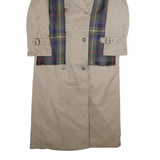 Womens Beige Polyester Blend Jacket UK 10 Button Closure Classic Fit Tartan