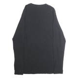 ADIDAS Mens Black & Green Valparaiso Basketball Long Sleeve Crew Neck T-Shirt L