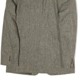 Mens Grey Wool Plain Classic Jacket M Button Closure