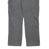 DICKIES Mens Jeans Grey Regular Straight Denim W38 L29 Workwear Casual Zip