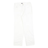 LEE COOPER Womens White Regular Fit Straight Leg Trousers W28 L28 Cotton Blend