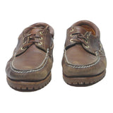 TIMBERLAND Classic Mens Brown Leather Boat Shoes UK 7.5 Durable Outdoor
