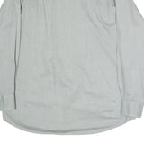 TOMMY HILFIGER Mens Light Grey Cotton Shirt L Classic Fit Button Down Collar