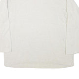 GYMNASIUM Mens Cream Cotton Blend Lace Up Neck L Sweatshirt Pullover Casual