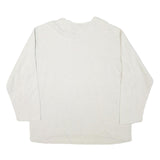 GYMNASIUM Mens Cream Cotton Blend Lace Up Neck L Sweatshirt Pullover Casual