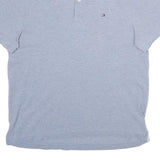 TOMMY HILFIGER Mens Blue Short Sleeve Polo Shirt M Classic Flag Logo
