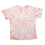 COCA COLA Mens Pink & White Tie Dye T-Shirt L Short Sleeve Crew Neck Casual