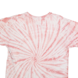 COCA COLA Mens Pink & White Tie Dye T-Shirt L Short Sleeve Crew Neck Casual