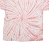COCA COLA Mens Pink & White Tie Dye T-Shirt L Short Sleeve Crew Neck Casual