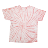 COCA COLA Mens Pink & White Tie Dye T-Shirt L Short Sleeve Crew Neck Casual
