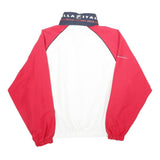 FILA Womens White & Red Zip Jacket L Plain Lightweight Casual Retro Sportswear