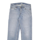 CARHARTT Mens Regular Fit Light Blue Denim Jeans W33 L29 Button Closure
