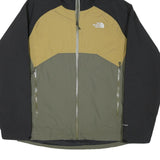 THE NORTH FACE Mens Black & Olive Green Zip Up Outdoor Jacket L Polyester Blend