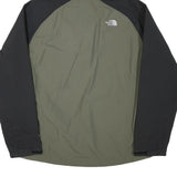 THE NORTH FACE Mens Black & Olive Green Zip Up Outdoor Jacket L Polyester Blend
