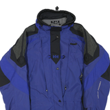 HELLY HANSEN Mens Blue & Black Outdoor Jacket S Polyester Blend Zip Hooded