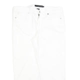 CALVIN KLEIN JEANS Womens Slim White Denim W34 L26 Zip Slim Fit Skinny Jeans
