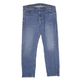 LEVI'S 505 Mens Jeans Blue Regular Straight Denim Medium W40 L30 Classic Fit Zip