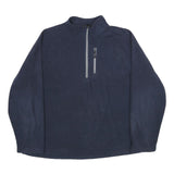 STARTER Mens Navy Blue Plain Jumper Crew Neck Basic Knit XL Pullover Casual