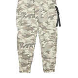 Womens Relaxed Fit Cotton Blend Camo Beige Cargo Trousers W22 L26 Belted